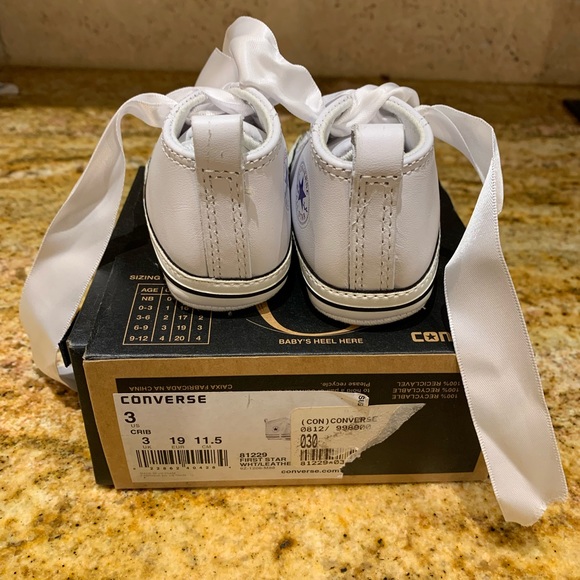 BNIB Baby converse  size 3 custom bling crib shoes - Picture 3 of 7